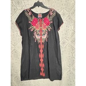 Johnny Was Embroidered Mini Dress Size XXL EUC Cocktail Party
